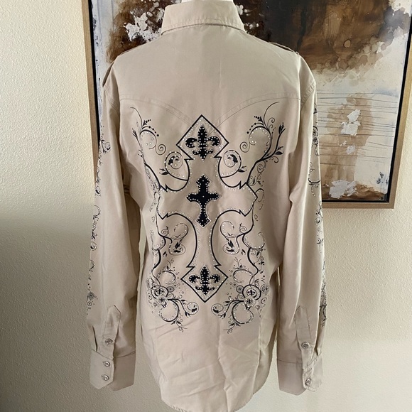 El General Country western, equestrian.  Mens button down shirt nwot - Picture 2 of 12